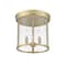 Z-Lite Thayer Flush Mount, 3-Light, 13 In.W x 13 In.H, Luxe Gold/Clear 742F13-LG - alternate 7